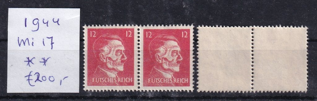 B91) 1944 Mi 17 Feldpost Futsches Reich €200 MNH geen gar, Verzenden, Duitse Keizerrijk, Postfris