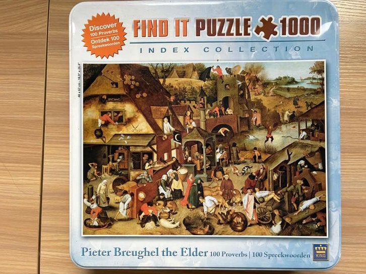 Find It Puzzel Pieter Brueghel de Oude 1000 stukjes, Ophalen of Verzenden, 500 t/m 1500 stukjes, Zo goed als nieuw, Legpuzzel