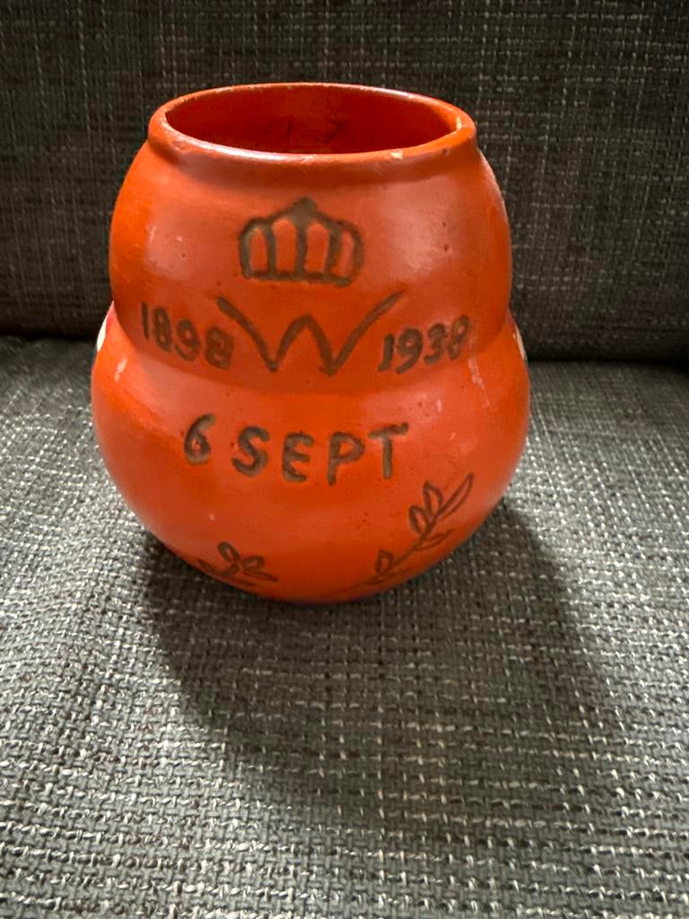 Vintage Oranje Beker Wilhelmina Jubileum 1898-1938, Ophalen of Verzenden