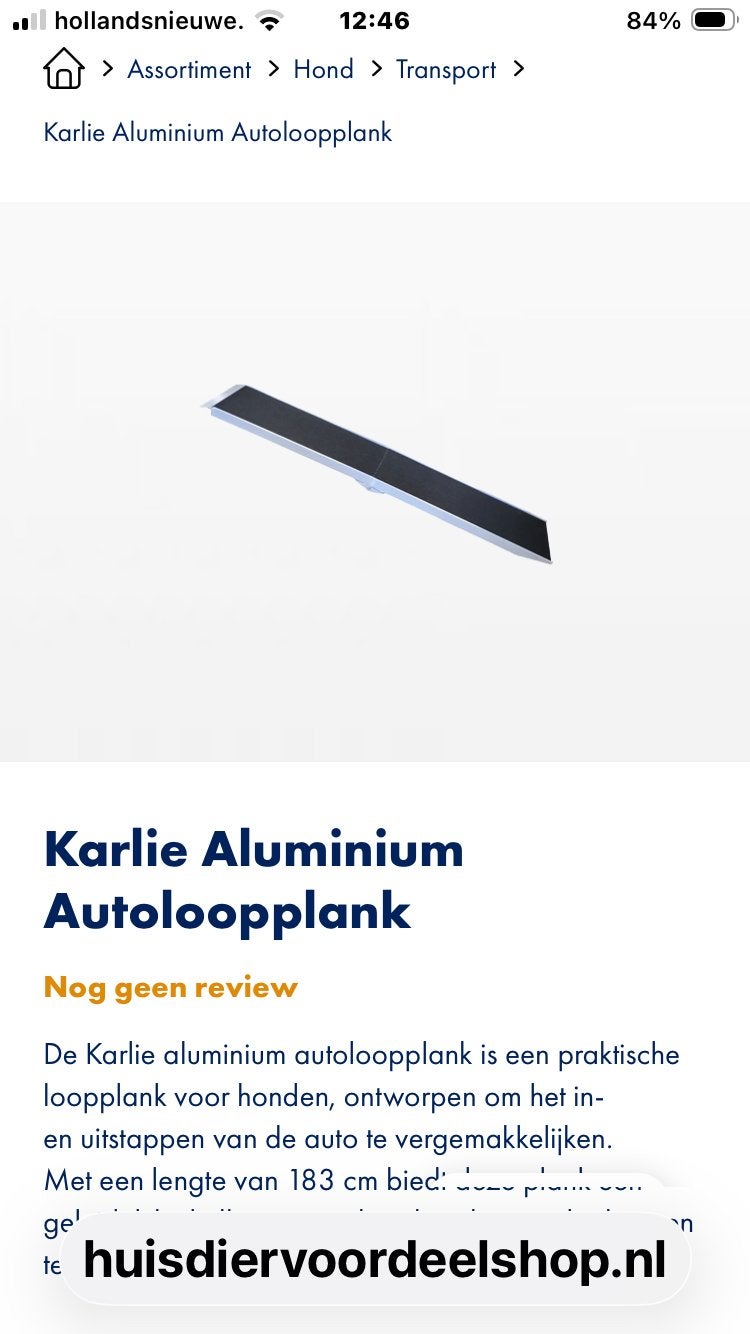 Karlie aluminium honden autoloopplank NIEUW, Ophalen, Nieuw, Hondenloopplank