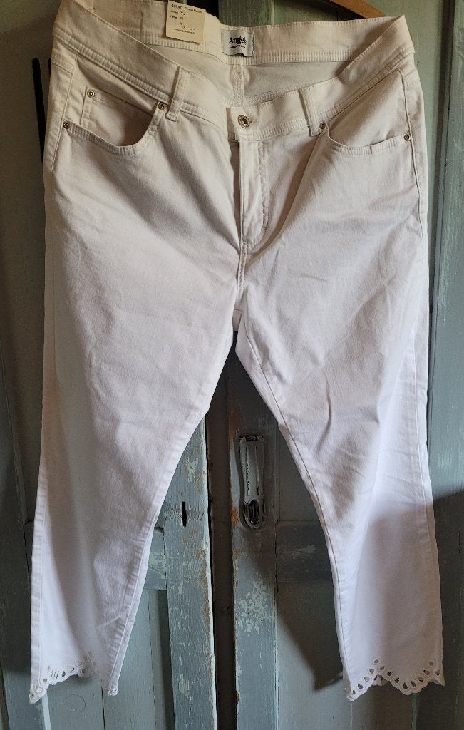 Nieuwe Angels Ornella Bloom 7/8 Ankle Jeans / Capri, Wit, Maat 46/48 (XL) of groter, Nieuw, Ophalen of Verzenden
