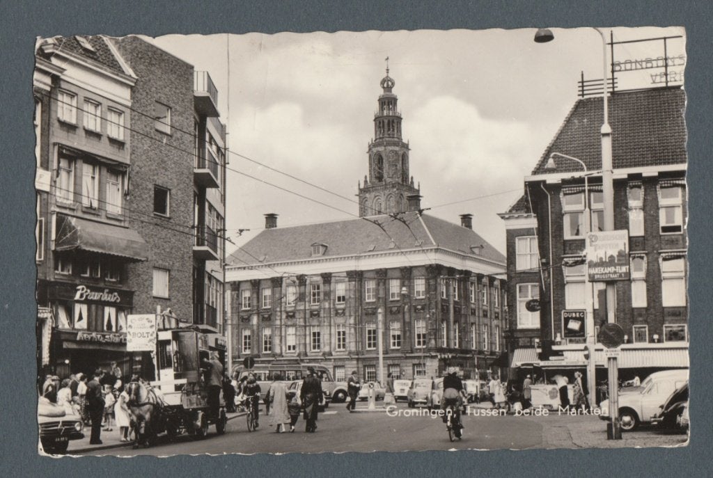 Groningen - Tussen beide Markten, Verzenden, 1960 tot 1980, Gelopen, Groningen