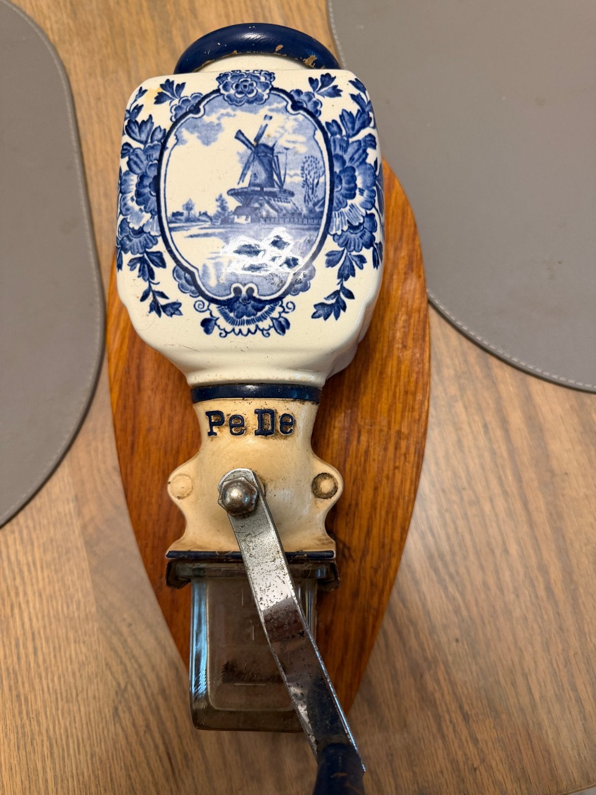Originele PeDe wandkoffiemolen - Delfts Blauw (ca. 1920-1930, Ophalen of Verzenden