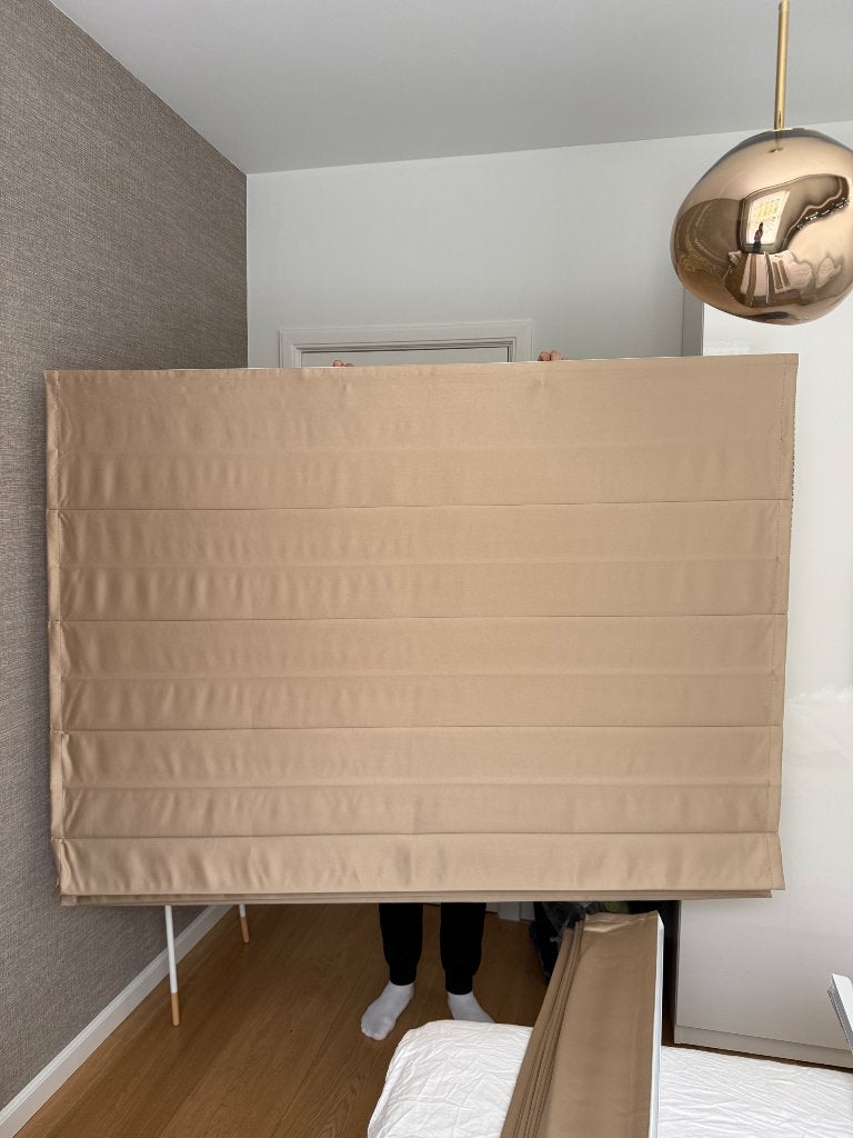 NIEUW Vouwgordijnen beige/goud, Huis en Inrichting, Ophalen, Overige merken, Beige, 173 cm