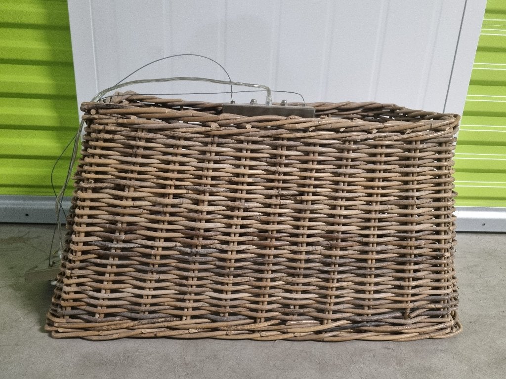 Rieten landelijk hanglamp lamp, Ophalen of Verzenden, Zo goed als nieuw
