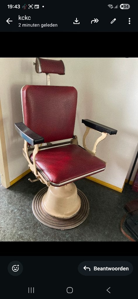 Vintage barberstoel, Ophalen