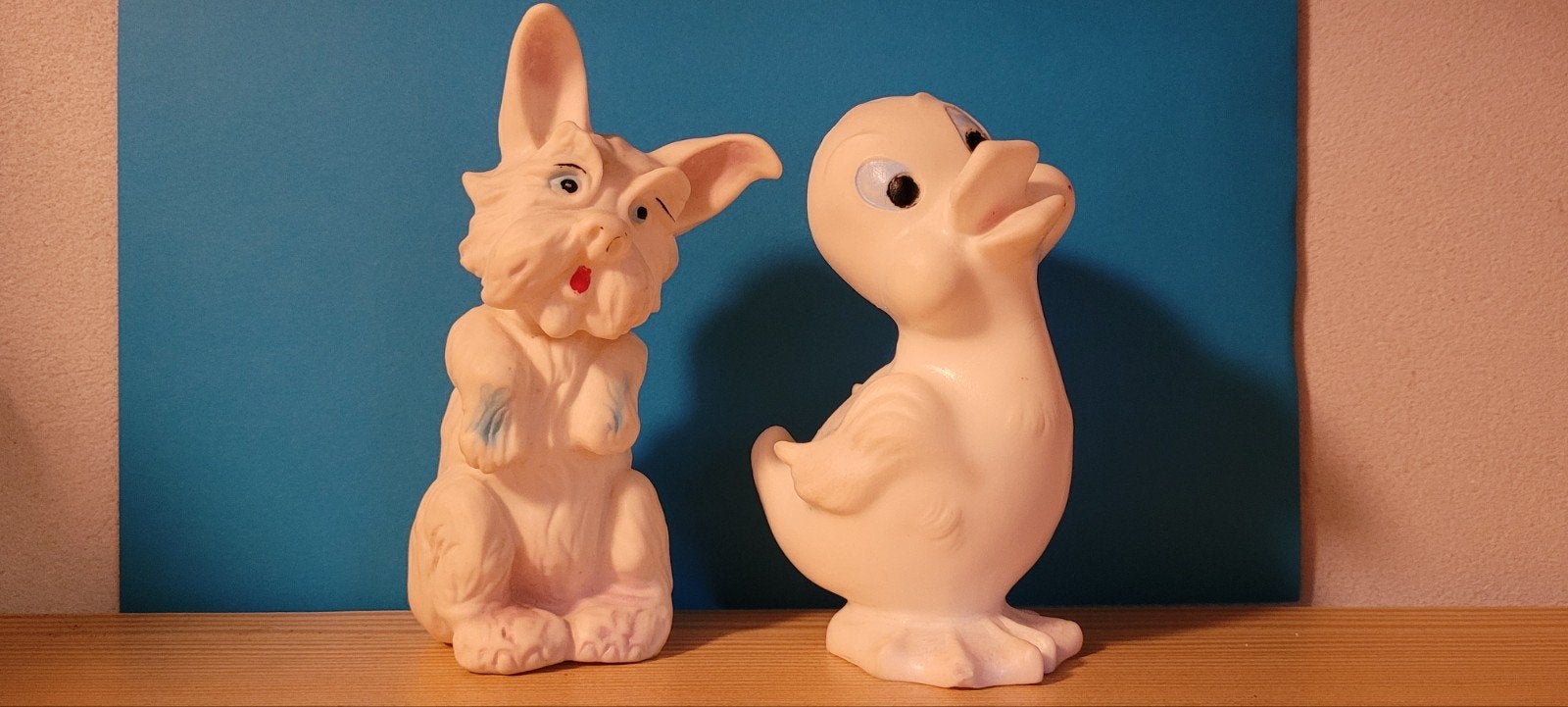 piepbeesten Rubbertoys vintage speelgoed, Ophalen of Verzenden