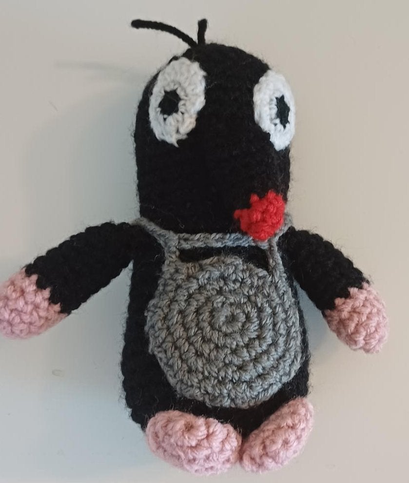 Knuffel 'Mol', Nieuw, Ophalen of Verzenden, Klein (minder dan 20 cm), Handgemaakt