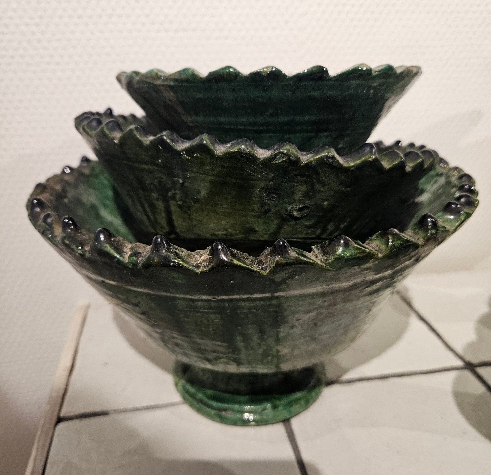 Set van 3 Marokkaanse Tamegroute schalen, Ophalen of Verzenden