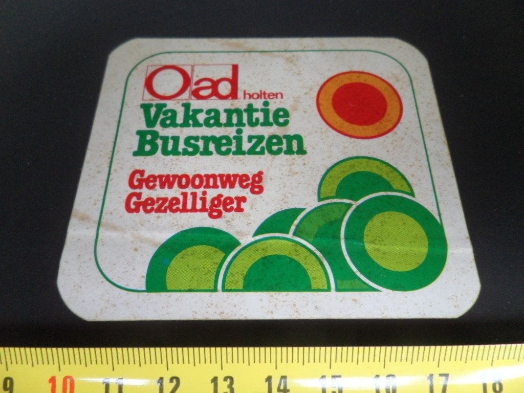 sticker 110 OAD holten vakantie busreizen gewoonweg gezellig, Verzamelen, Ophalen, Zo goed als nieuw