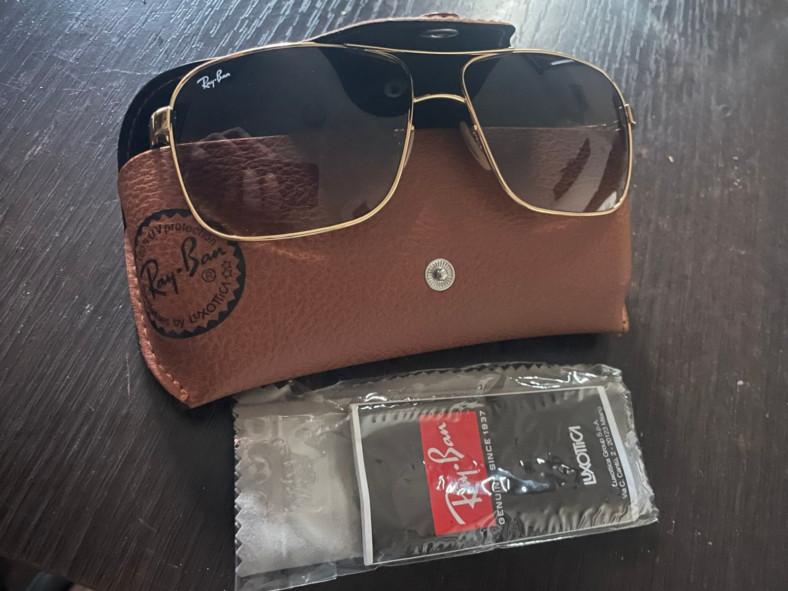 Rayban 3516, Sieraden, Tassen en Uiterlijk, Ophalen, Zonnebril, Bruin, Zo goed als nieuw