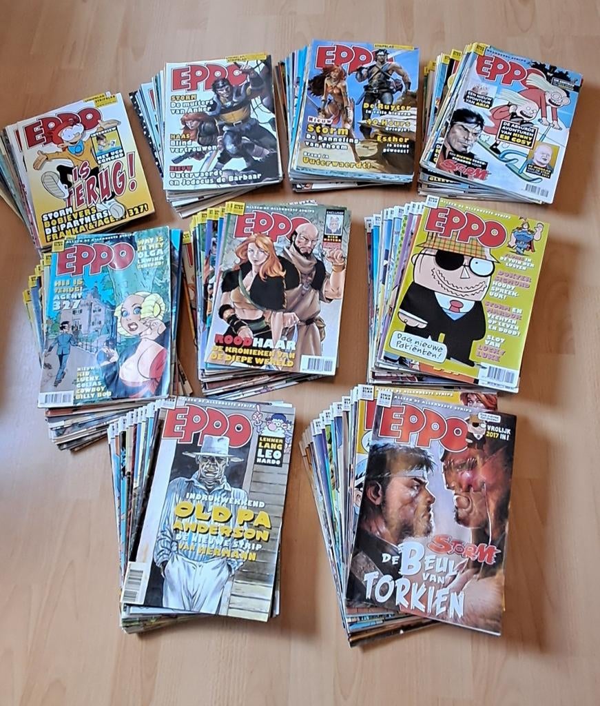 9 complete jaargangen Eppo strip, Ophalen, Zo goed als nieuw, Overige typen