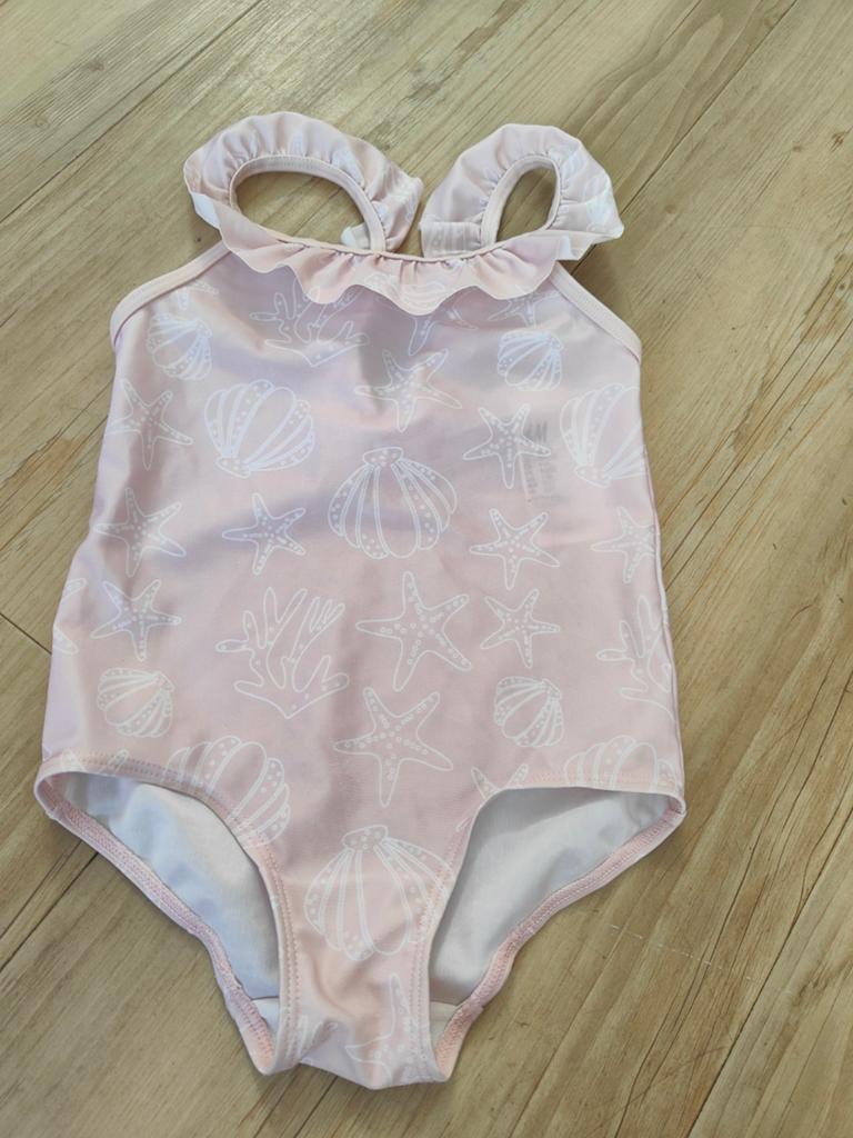 H&M Roze Badpak met Schelpenprint Maat 86/92, Ophalen of Verzenden