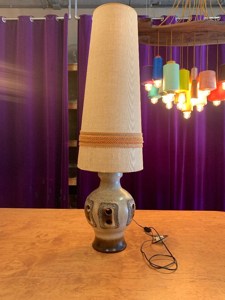 Vaaslamp creme, Huis en Inrichting, Ophalen, Gebruikt, 100 tot 150 cm, E27 (groot)