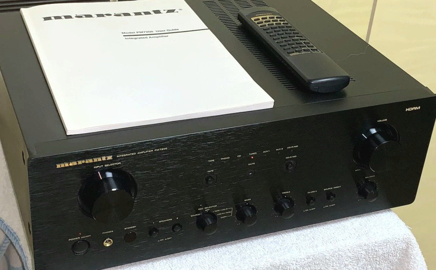 MARANTZ PM 7200 / 2 X 95 WATT 8 OHM / CLASS-A + MANUAL + AB, Marantz, Gebruikt, Ophalen of Verzenden, 60 tot 120 watt
