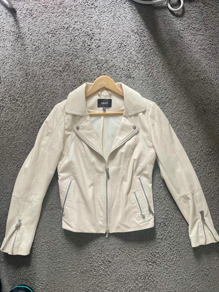 Arma lederen dames jacket, Beige, Arma, Ophalen of Verzenden, Zo goed als nieuw