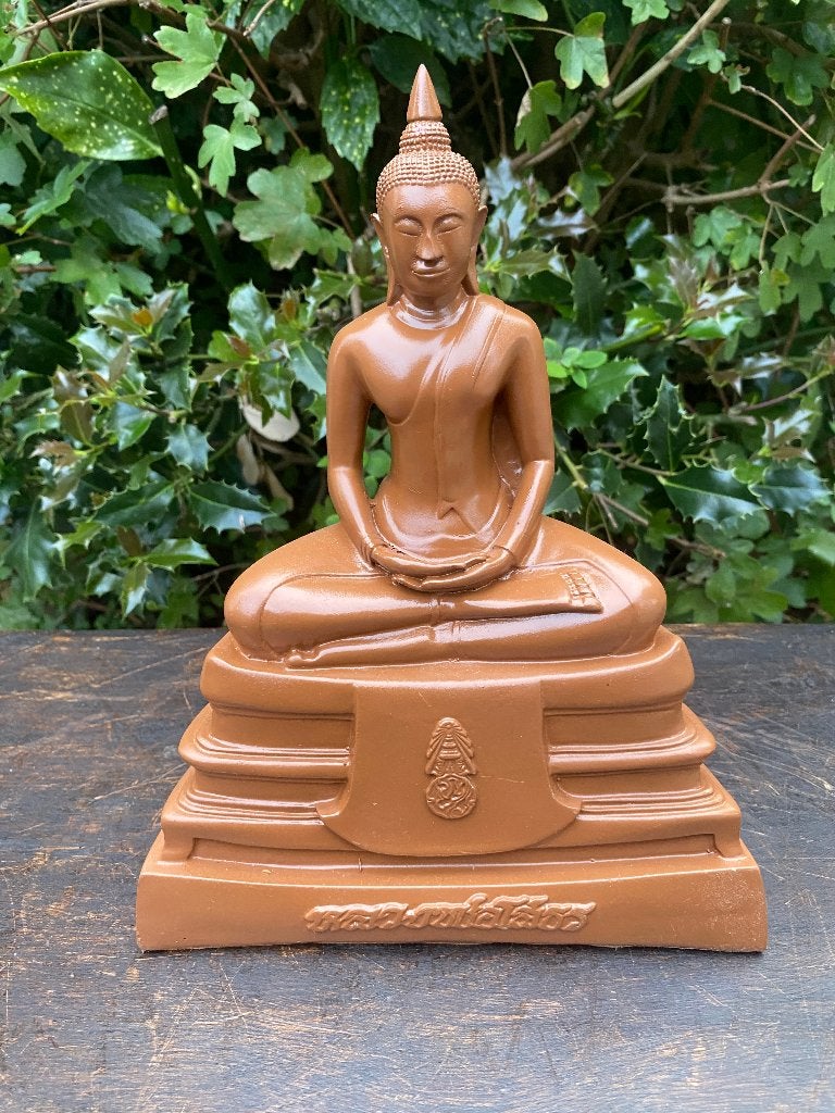 Luang Phor Sothon boeddha tempel beeld polystone 23 cm, Ophalen of Verzenden, Zo goed als nieuw, Nvt, Nvt