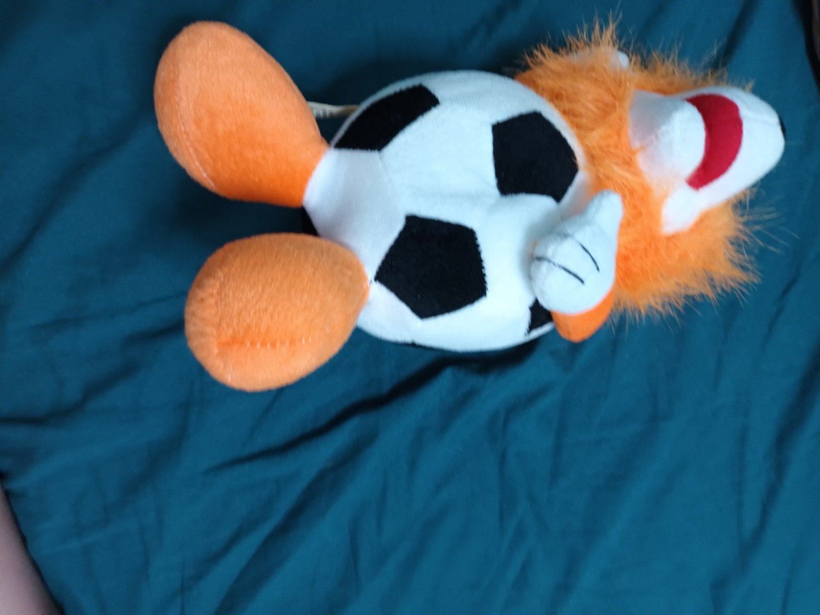 Oranje Leeuw Voetbal Knuffel - WK/EK Mascotte, Ophalen, Oranje, Gebruikt, Overige merken