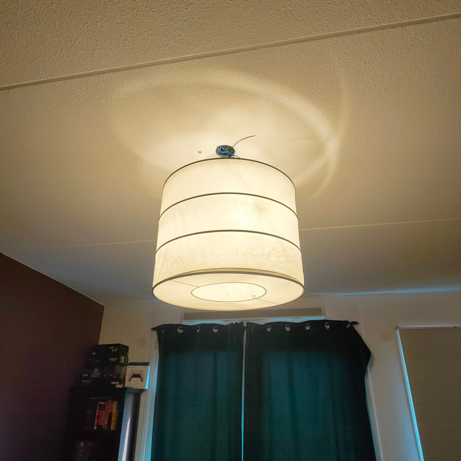 Ikea Rutbo rijstpapier lamp, Japandi, Zo goed als nieuw, Metaal, E27 (groot)