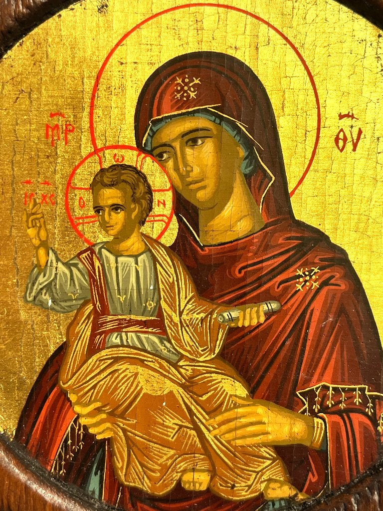 Greece Ortodox Icon XX Century Icoon Midden 20e eeuw, Antiek en Kunst, Antiek | Religie, Ophalen of Verzenden