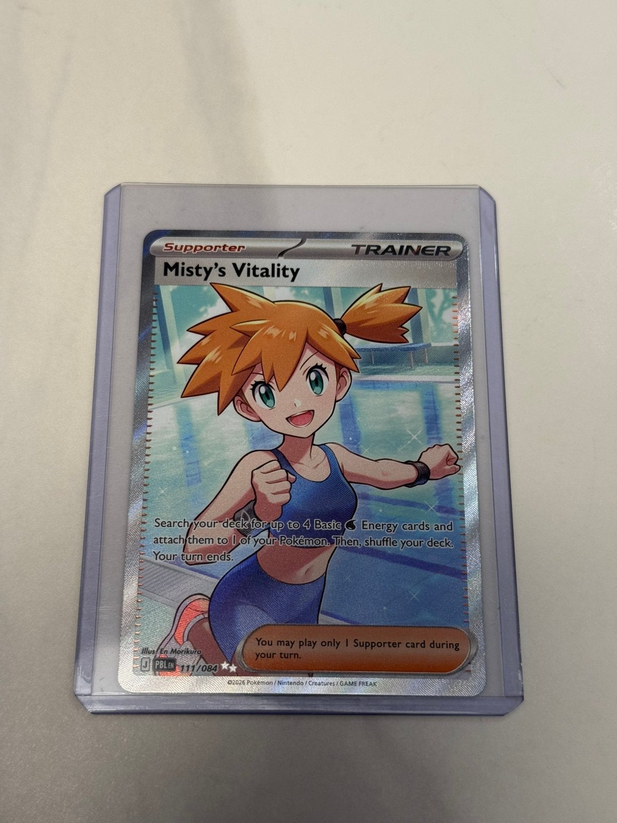 2# 2026 Misty's Vitality Pitch Black Ultra Rare #111/084 NM, Hobby en Vrije tijd, Verzamelkaartspellen | Pokémon, Ophalen of Verzenden