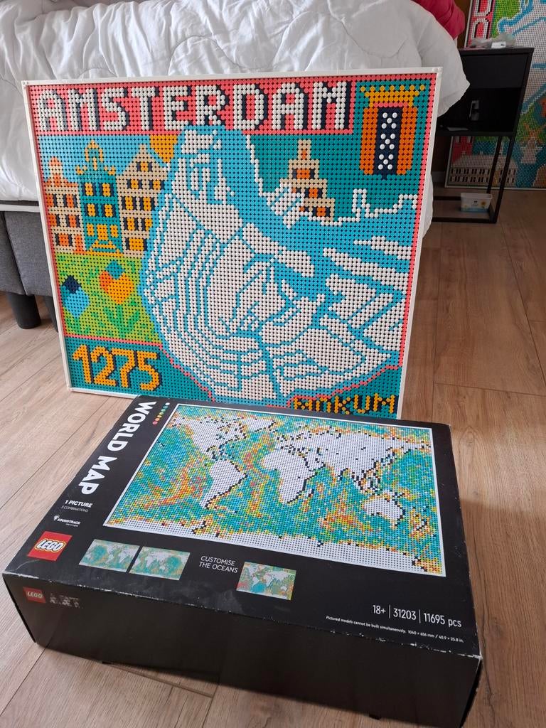 Unieke Lego World map 31203 - Amsterdam MOC, Kinderen en Baby's, Speelgoed | Duplo en Lego, Zo goed als nieuw, Lego, Complete set