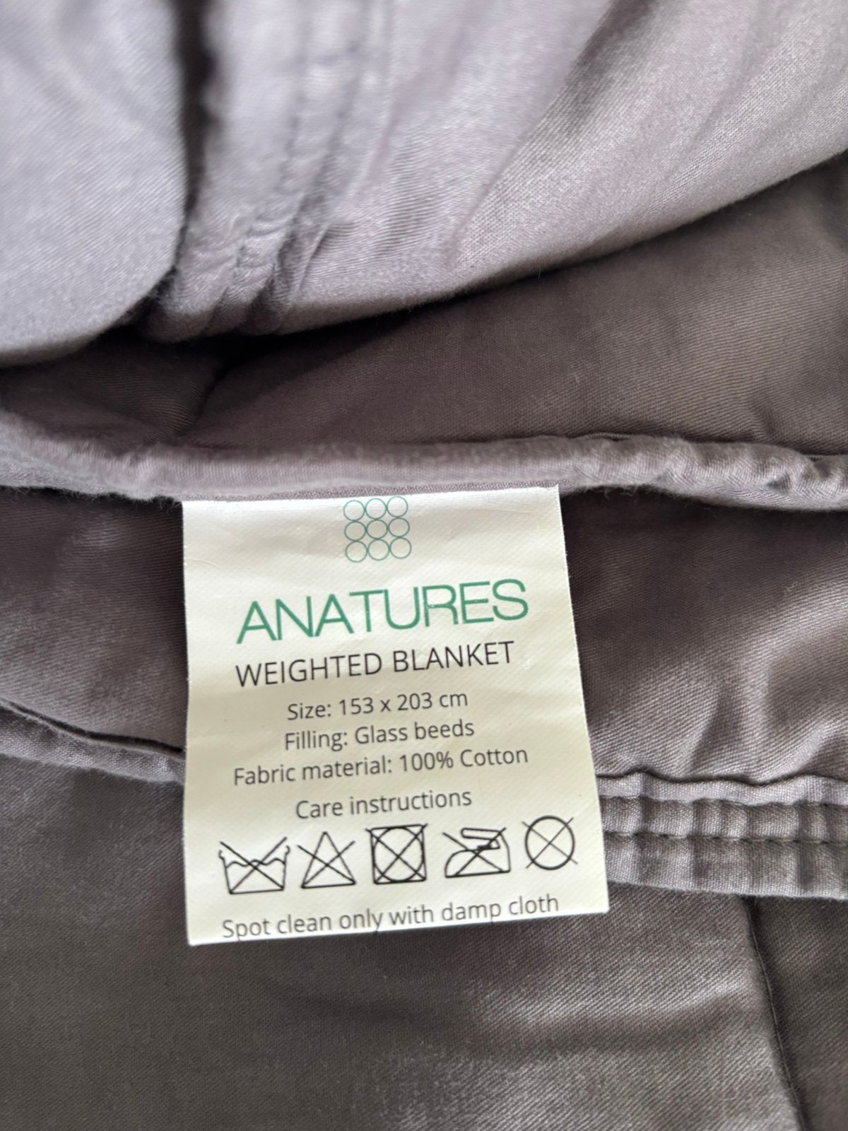 anatures verzwaringsdeken 7 kg, Ophalen, Eenpersoons, Grijs, Deken of Dekbed