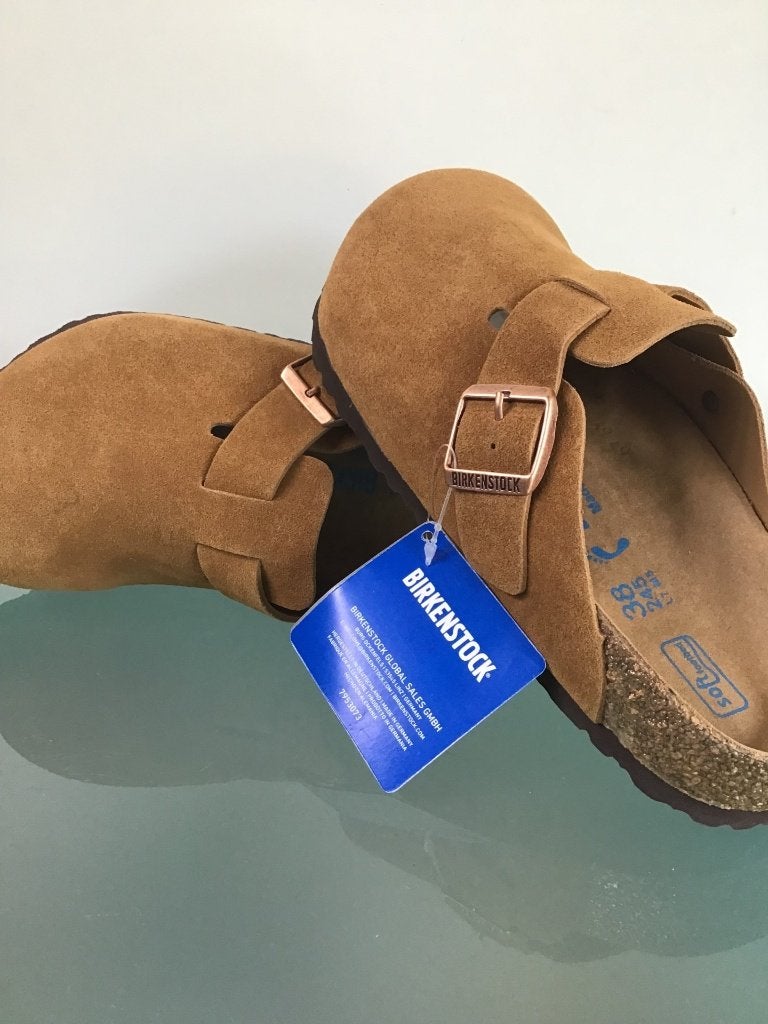 Birkenstock Boston 38 | Nieuw SF | Gratis verzenden, Slippers, Bruin, Verzenden, Nieuw