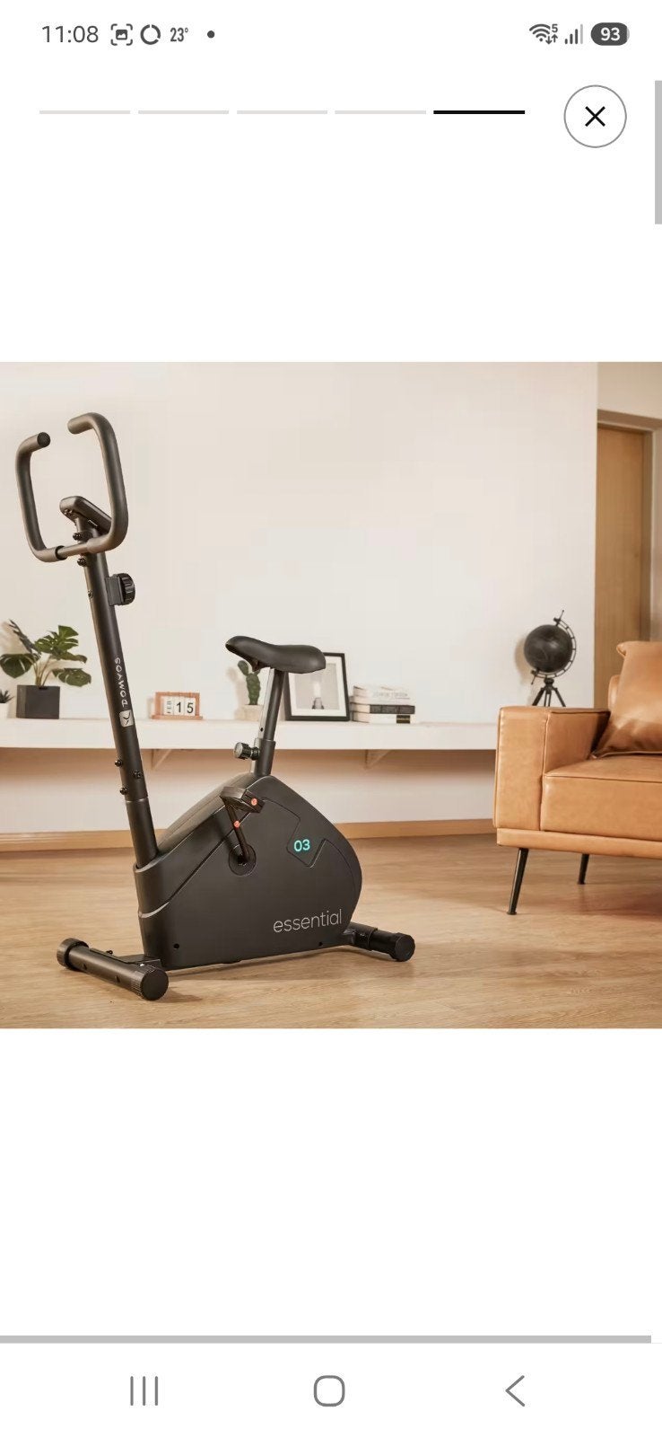 Domyos 03 essential hometrainer, Sport en Fitness, Ophalen, Zo goed als nieuw, Hometrainer