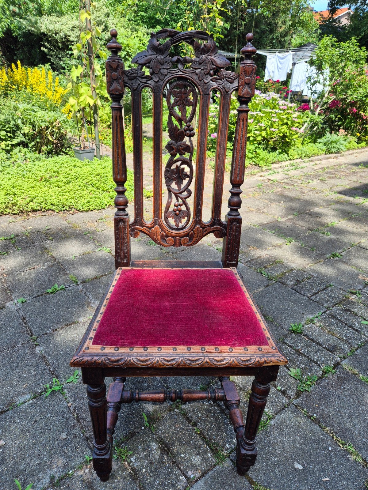 Houten antieke stoel, Antiek en Kunst, Antiek | Meubels | Stoelen en Banken, Ophalen