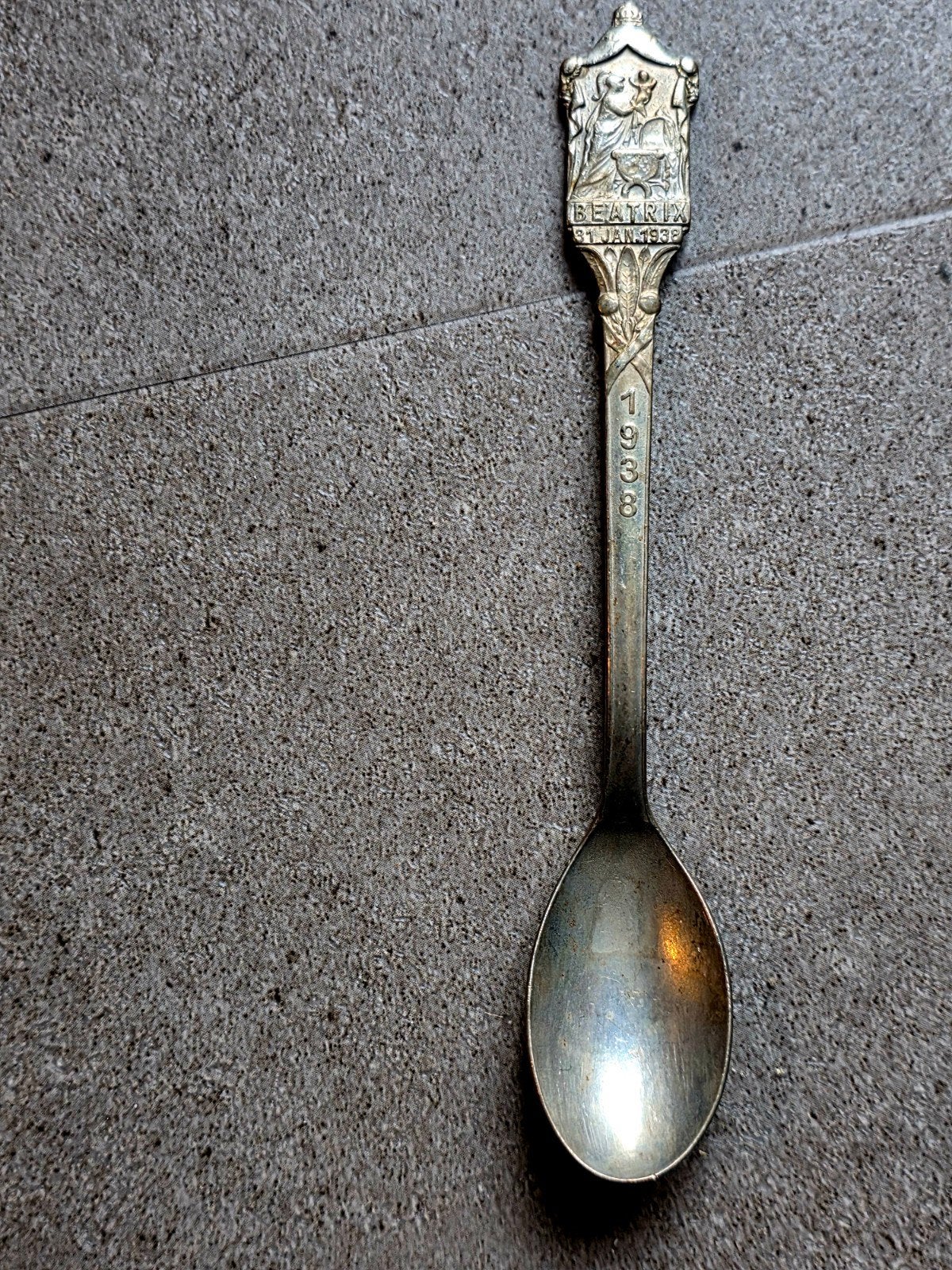 Souvenirlepeltje – Geboorte Prinses Beatrix 31 januari 1938, Ophalen of Verzenden