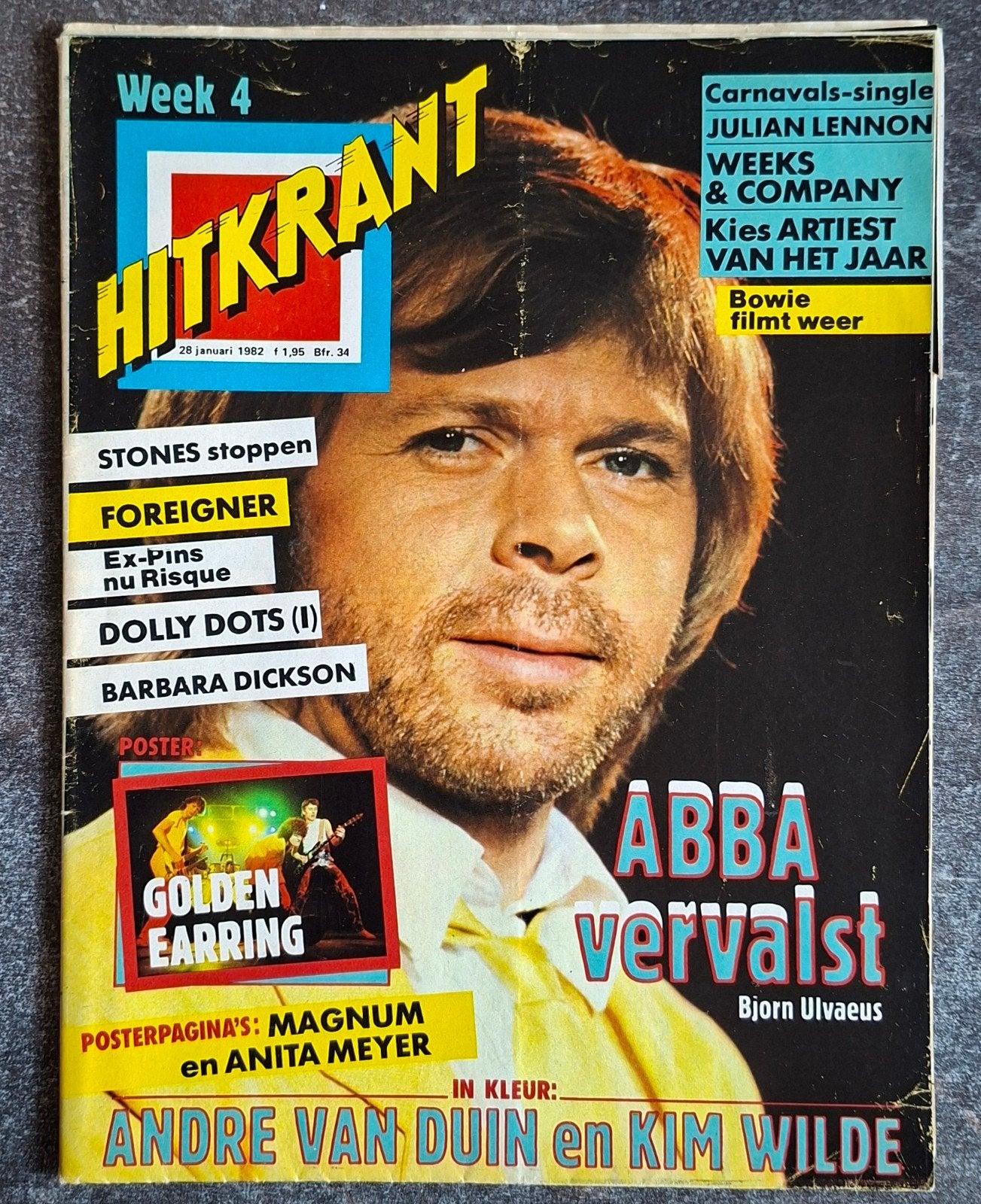 Hitkrant (Weekblad) nr 4 (28 Januari 1982) Compleet Vintage, Ophalen of Verzenden, 1980 tot heden, Tijdschrift