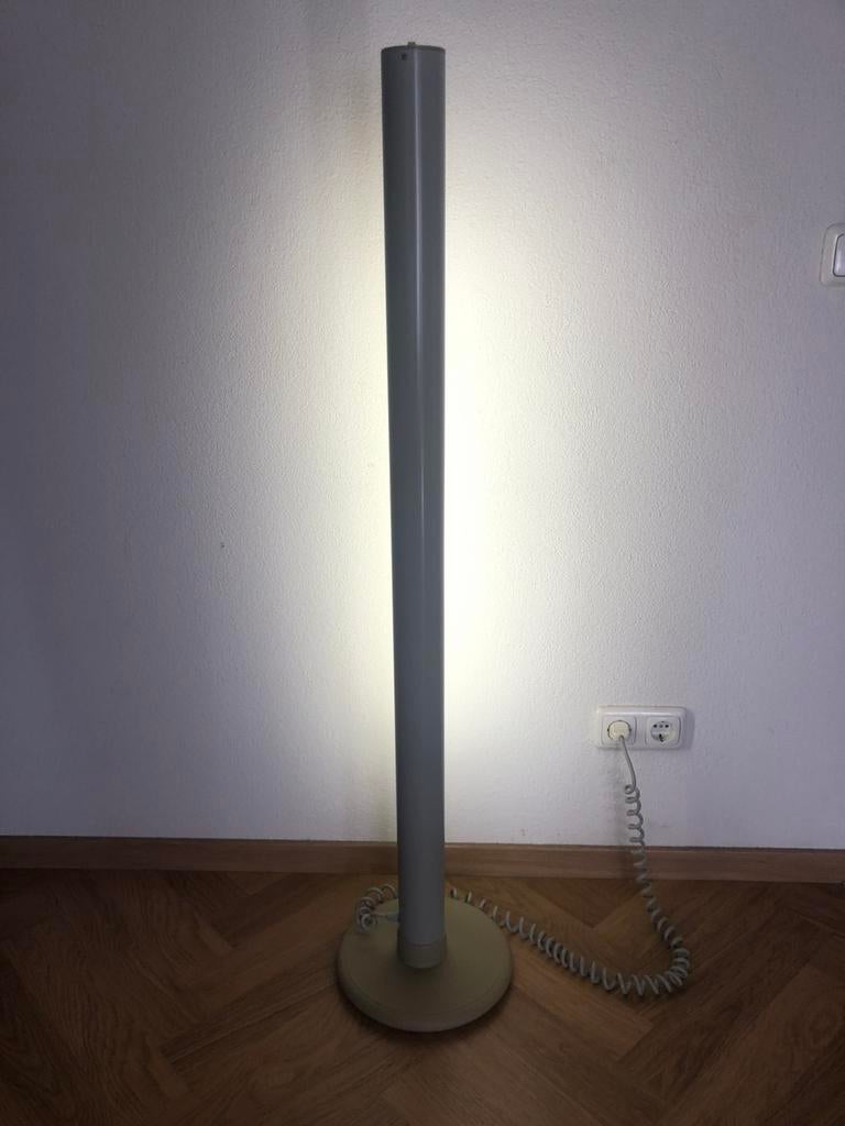 Vintage Pierre Paulin-stijl staande buisvloerlamp | jaren 80, Ophalen, 100 tot 150 cm, Zo goed als nieuw, Vintage space age paulin