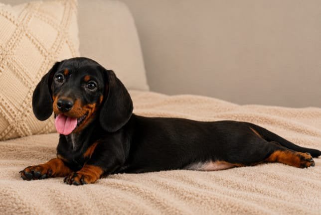 Opnieuw beschikbaar black tan dwergxkaninchen teckel reu!, Dieren en Toebehoren, Honden | Teckels en Dashonden, Reu, 8 tot 15 weken