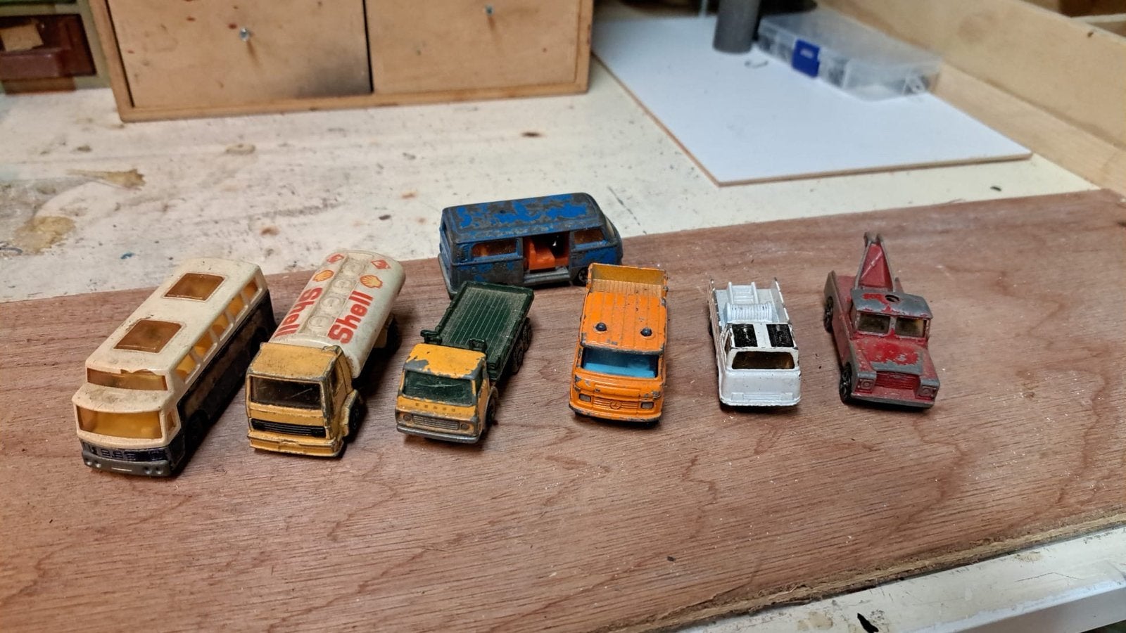 Zes oude speelgoedautootjes - Vintage collectie, Ophalen of Verzenden, Gebruikt
