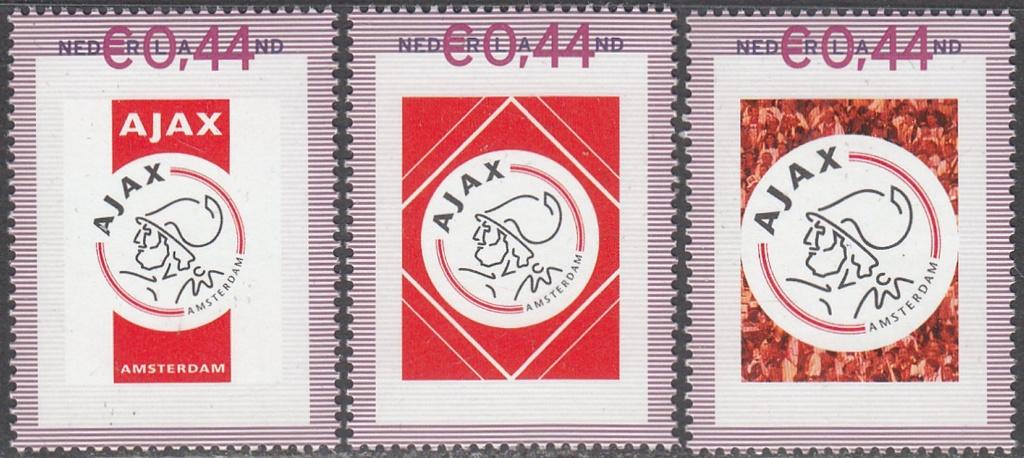 Nederland Persoonlijke zegels Ajax 1-3 postfris, Ophalen of Verzenden, Na 1940, Postfris