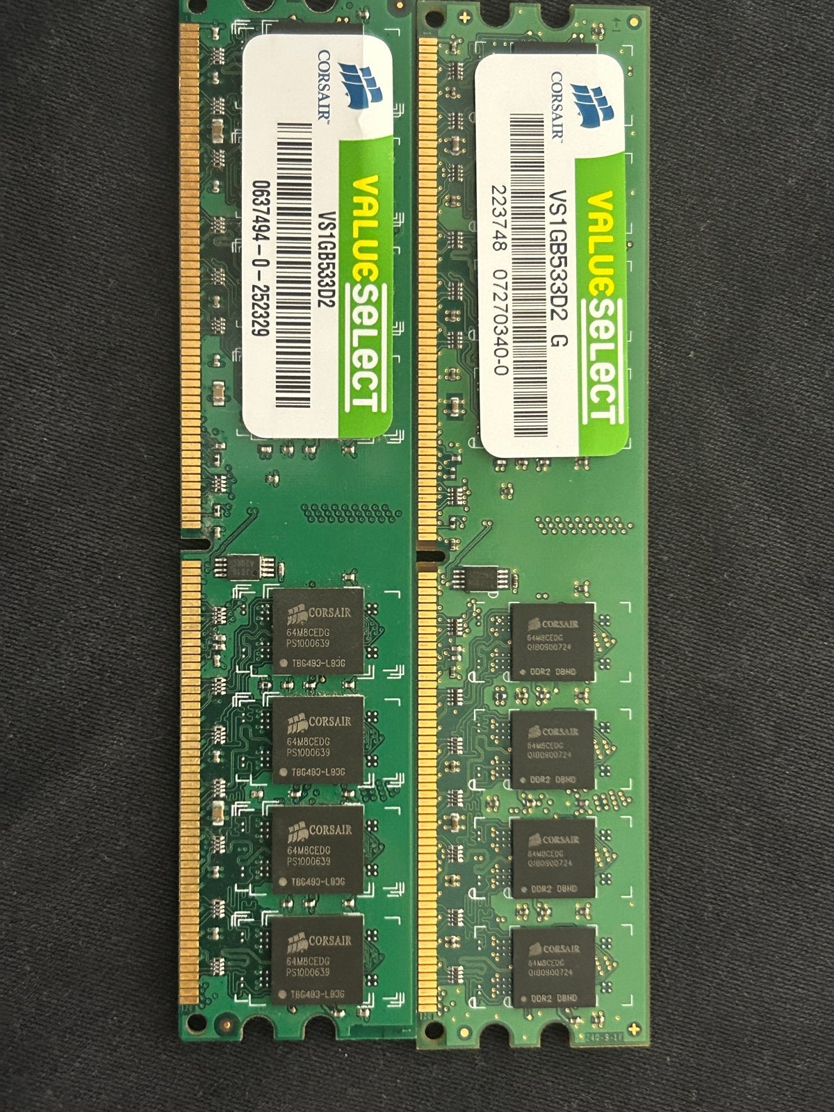 Corsair ValueSelect DDR2 RAM Geheugenmodules, Computers en Software, RAM geheugen, Gebruikt, Server, Ophalen of Verzenden, DDR2