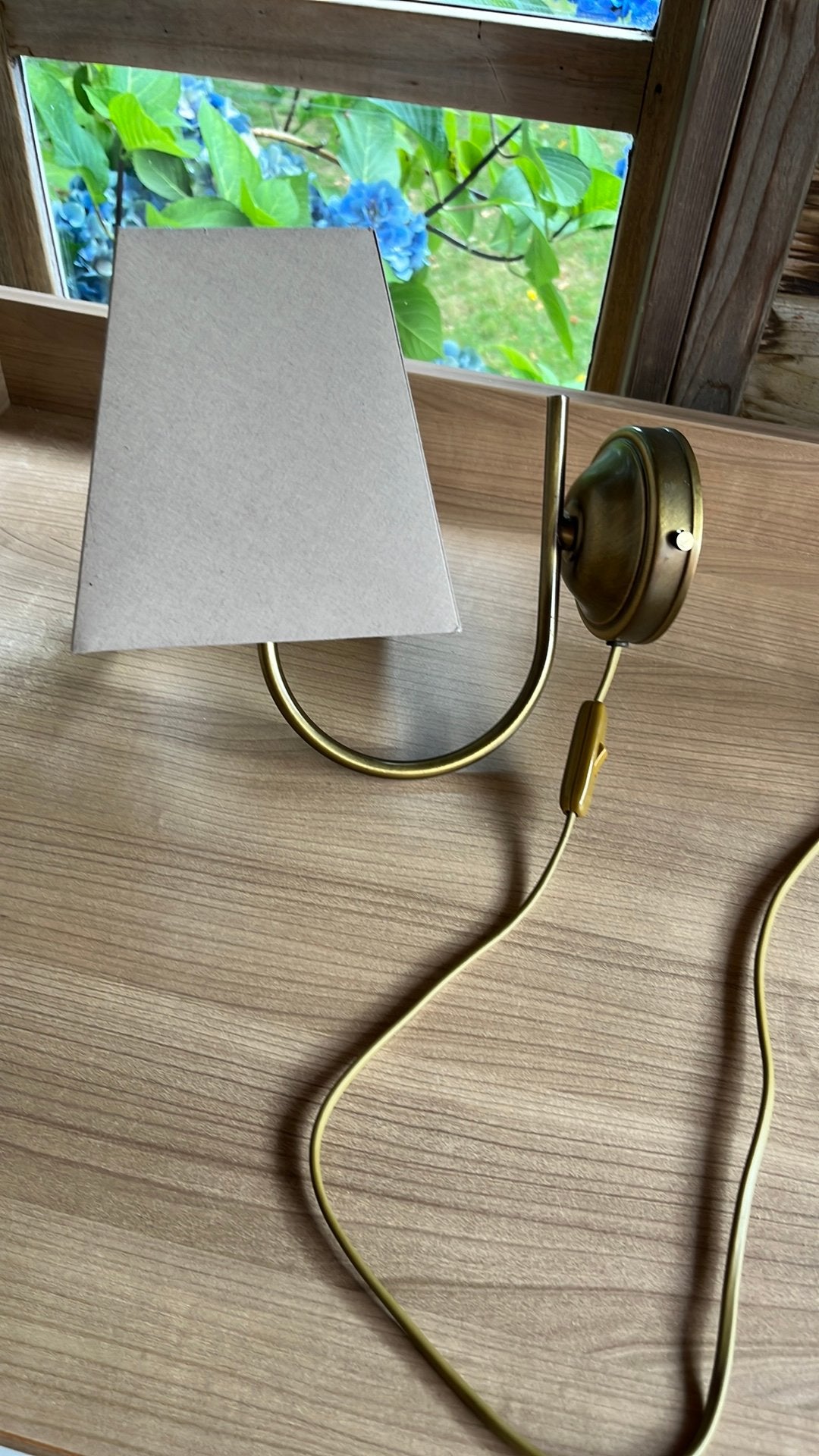 Wand schemerlamp met rechthoekige kap, Ophalen of Verzenden