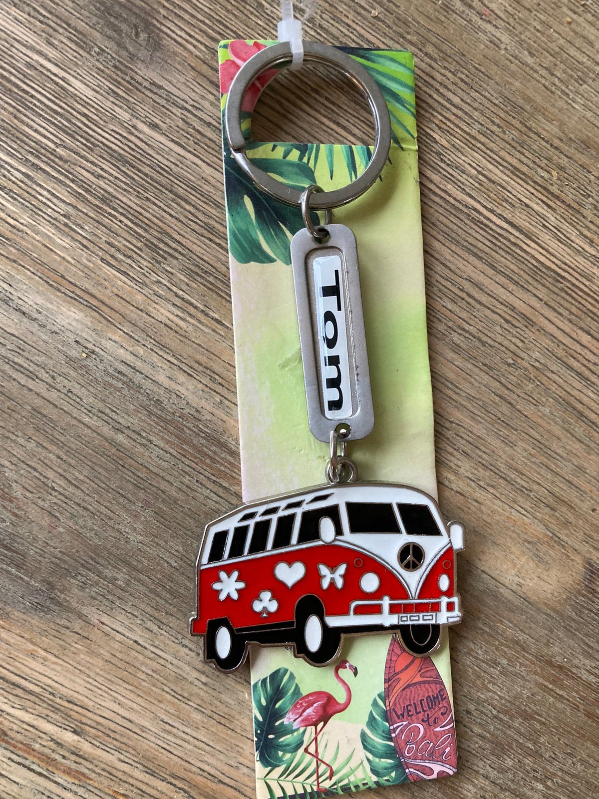 Sleutelhanger met bus naam Tom, Ophalen of Verzenden, Nieuw, Merk