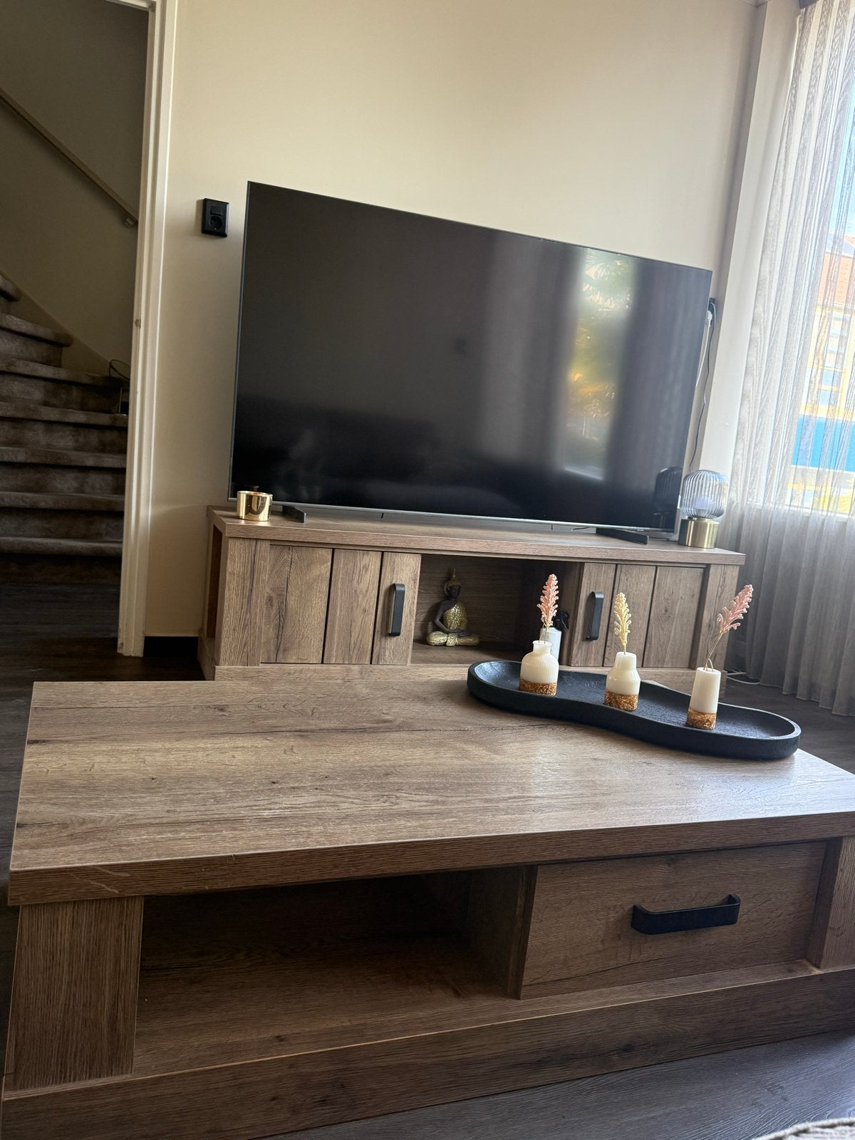 Complete Woonkamerset: Dressoir, Eettafel, Salontafel, TV-me