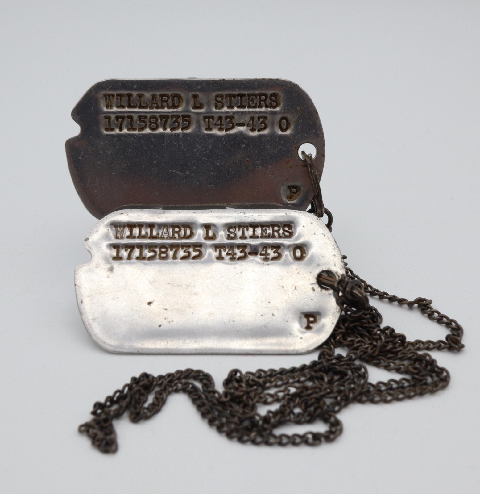 US WWII 544th Bomb Squadron Dog Tag Set, 8th USAAF, Ophalen of Verzenden, Landmacht, Amerika, Kleding of Schoenen