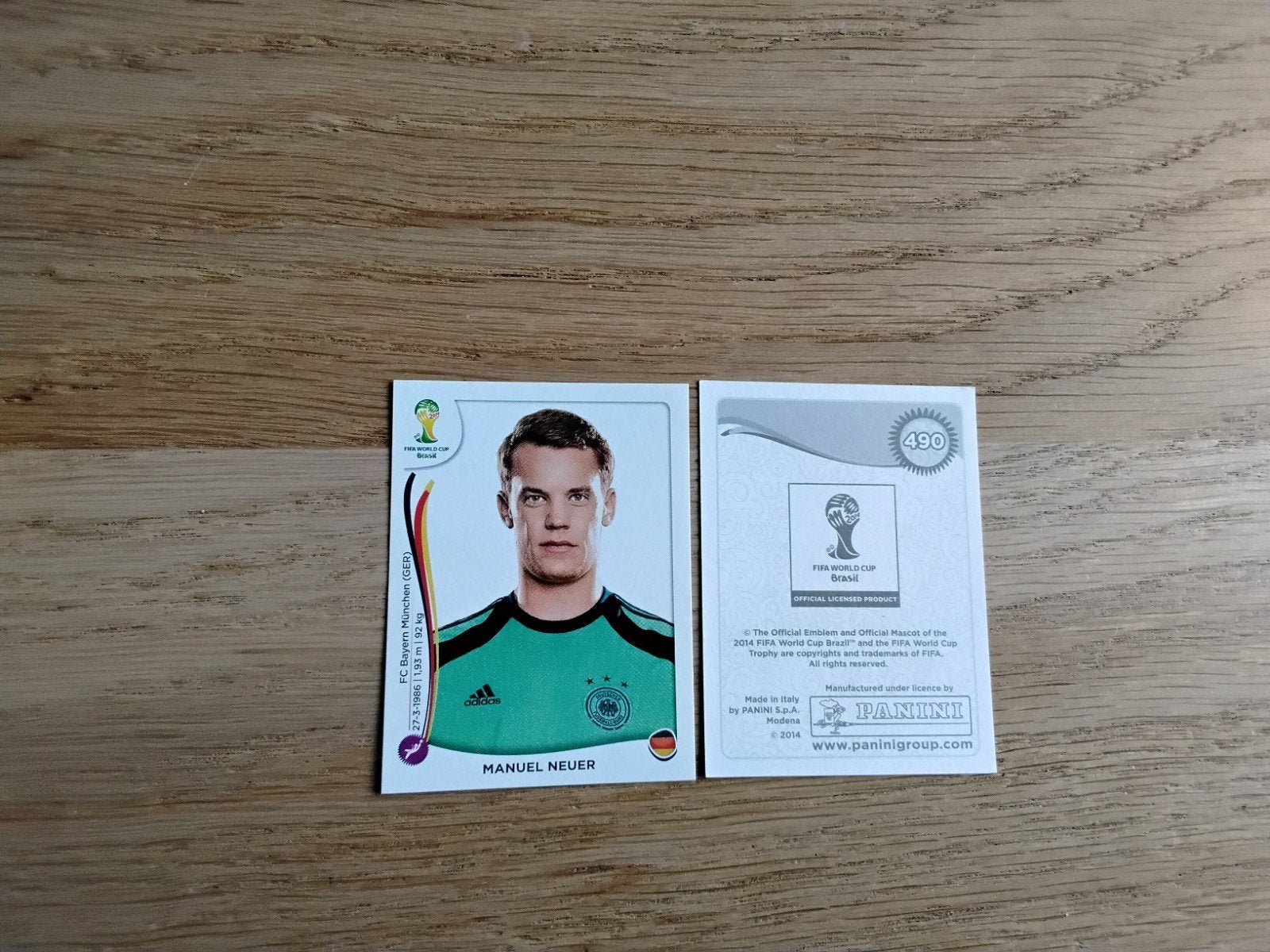 Panini Sticker Manuel Neuer Duitsland WK 2014, Ophalen of Verzenden