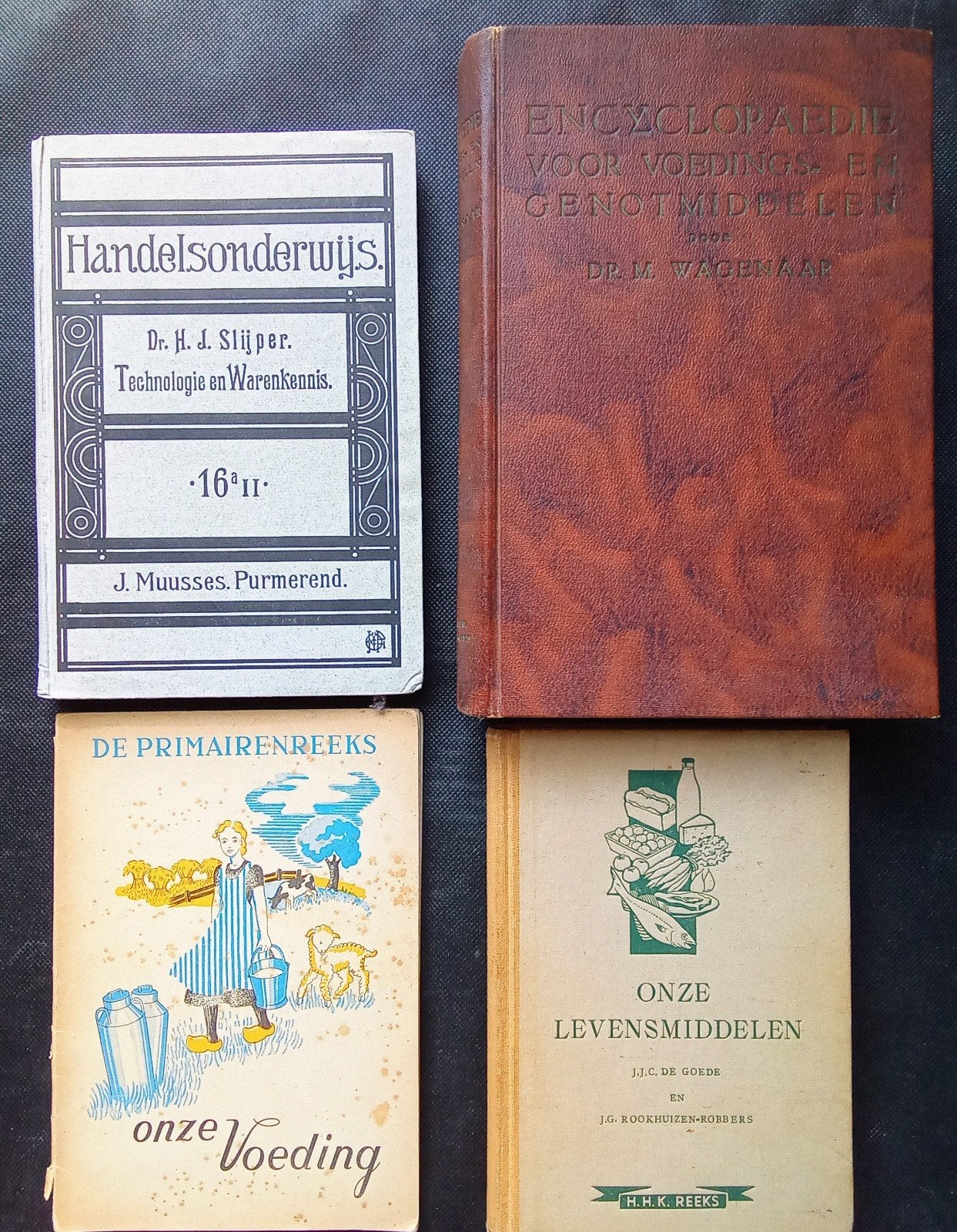4 Vintage boeken voedingsleer, warenkennis (1920-1948), Boeken, Ophalen of Verzenden, Gelezen