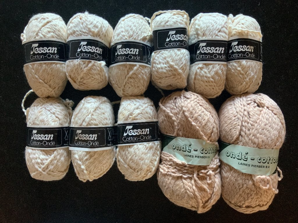 Breien katoen, 9 + 2 knotten Tessan en Laines Pierber., Ophalen of Verzenden, Zo goed als nieuw, Breien, Wol of Garen