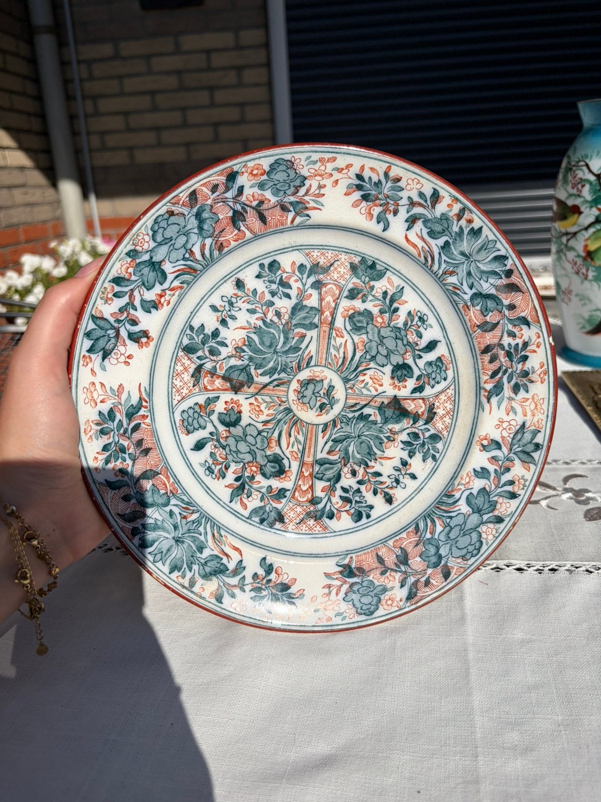 Antiek Wedgwood wandbord Ningpo (Nincpo) – ca. 1900 Imari, Ophalen