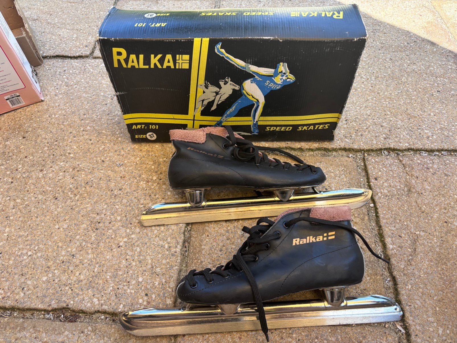 Vintage Ralka Langebaanschaatsen maat 37, originele doos, Sport en Fitness, Schaatsen, Ophalen, Zo goed als nieuw, Noren, Overige merken