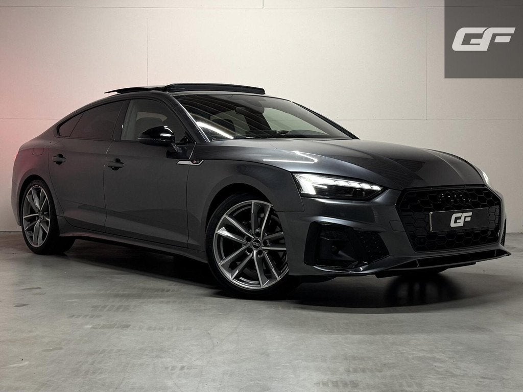 Audi A5 Sportback S-Line Black Edition Pano B&O Memory Virtu, Gebruikt, 4 cilinders, Leder en Stof, Origineel Nederlands