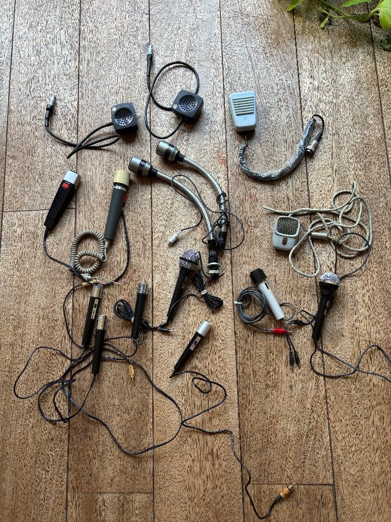 RetroVintage , microfoons stuk of twintig, Muziek en Instrumenten, Microfoons, Ophalen of Verzenden, Gebruikt
