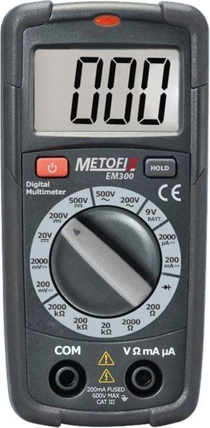 Metofix Multimeter em300 digitaal, ., Multimeter, Nieuw, Ophalen of Verzenden