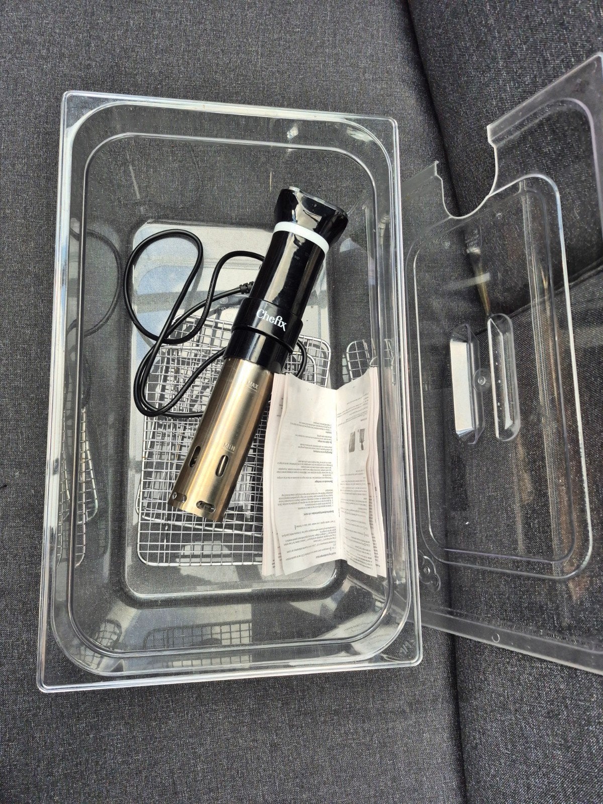 Chefix Sous Vide met container en rekjes, Ophalen of Verzenden, Zo goed als nieuw